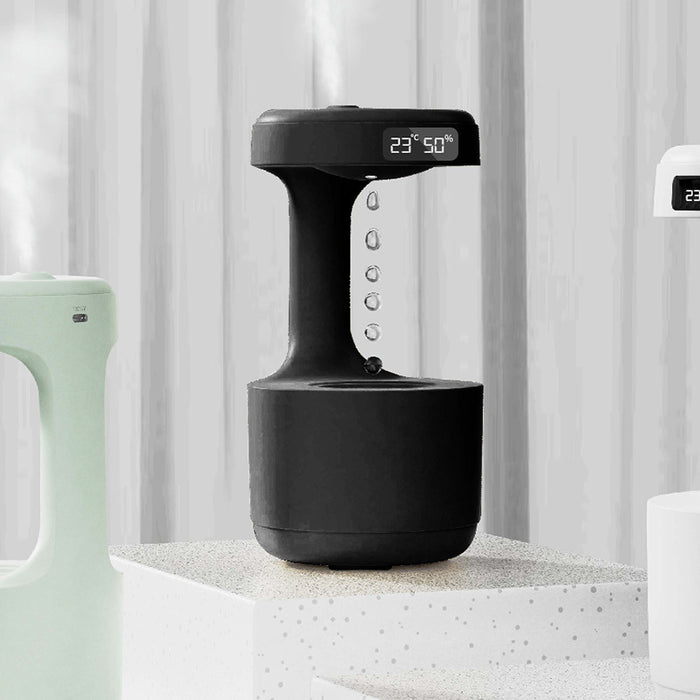 Anti-Schwerkraft-Luftbefeuchter mit Uhr, Wassertropfen-Rückfluss-Aromadiffusor, großes Fassungsvermögen, leiser Betrieb, starker Nebel, Sprühgerät für den Haushalt