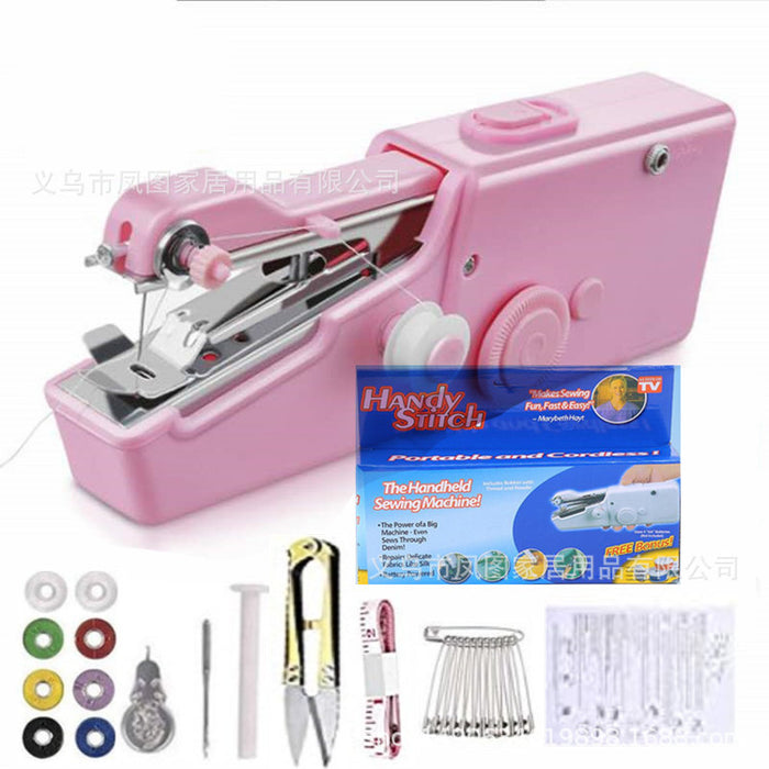 New Plus Accessories Handy Stitch Handheld Electric Sewing Machine Set Portable Mini Sewing Machine