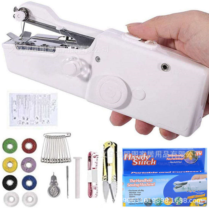 New Plus Accessories Handy Stitch Handheld Electric Sewing Machine Set Portable Mini Sewing Machine