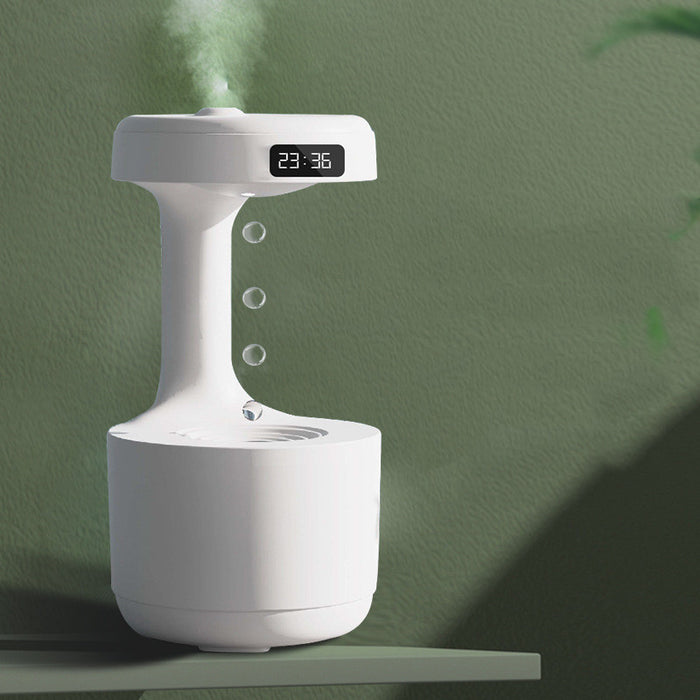 Anti-Schwerkraft-Luftbefeuchter mit Uhr, Wassertropfen-Rückfluss-Aromadiffusor, großes Fassungsvermögen, leiser Betrieb, starker Nebel, Sprühgerät für den Haushalt