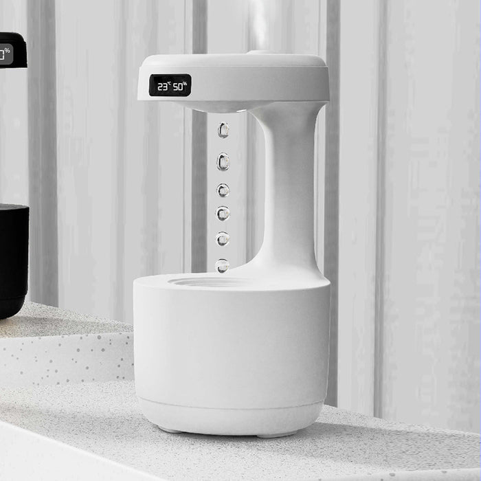 Anti-Schwerkraft-Luftbefeuchter mit Uhr, Wassertropfen-Rückfluss-Aromadiffusor, großes Fassungsvermögen, leiser Betrieb, starker Nebel, Sprühgerät für den Haushalt