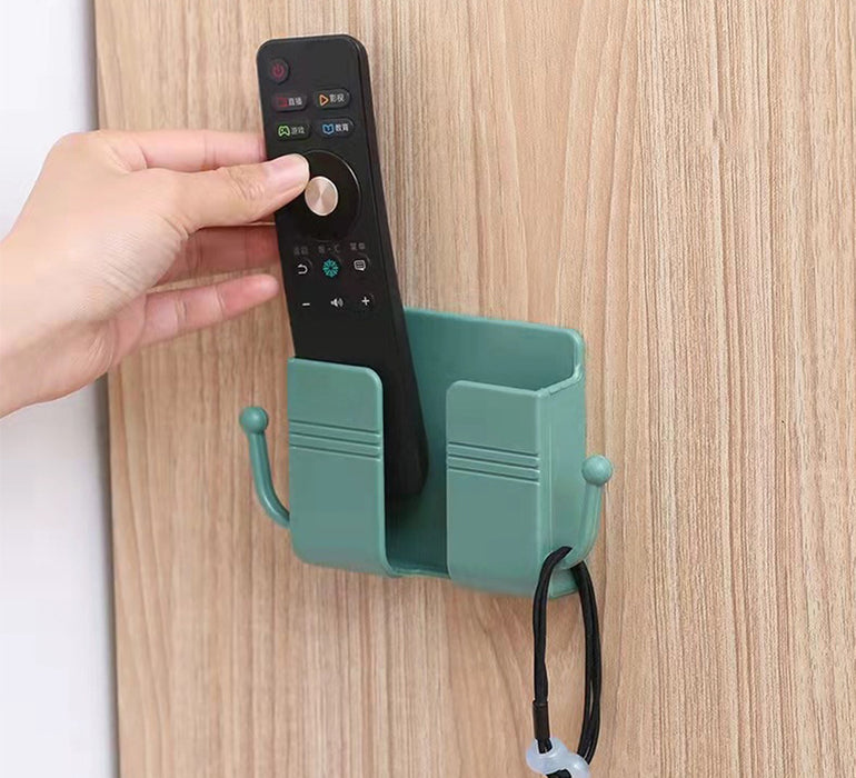 Wall-Mounted Hook Bracket Tv Air Conditioner Remote Control Board Storage Box Bedside Wall Mobile Phone Charging Bracket Storage Rack